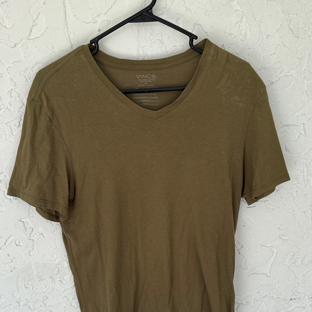 Vince Men's Short Sleeve Olive Tee